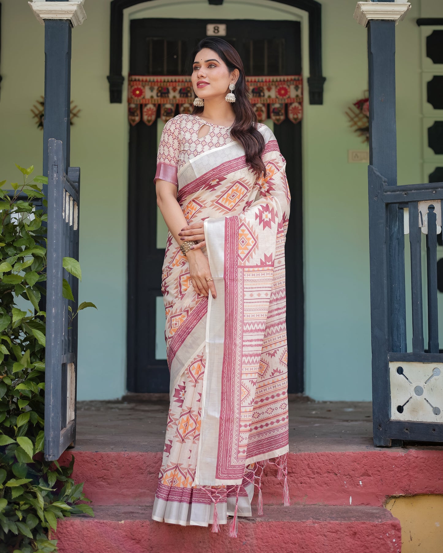 KASHVI PURE LINEN SAREE