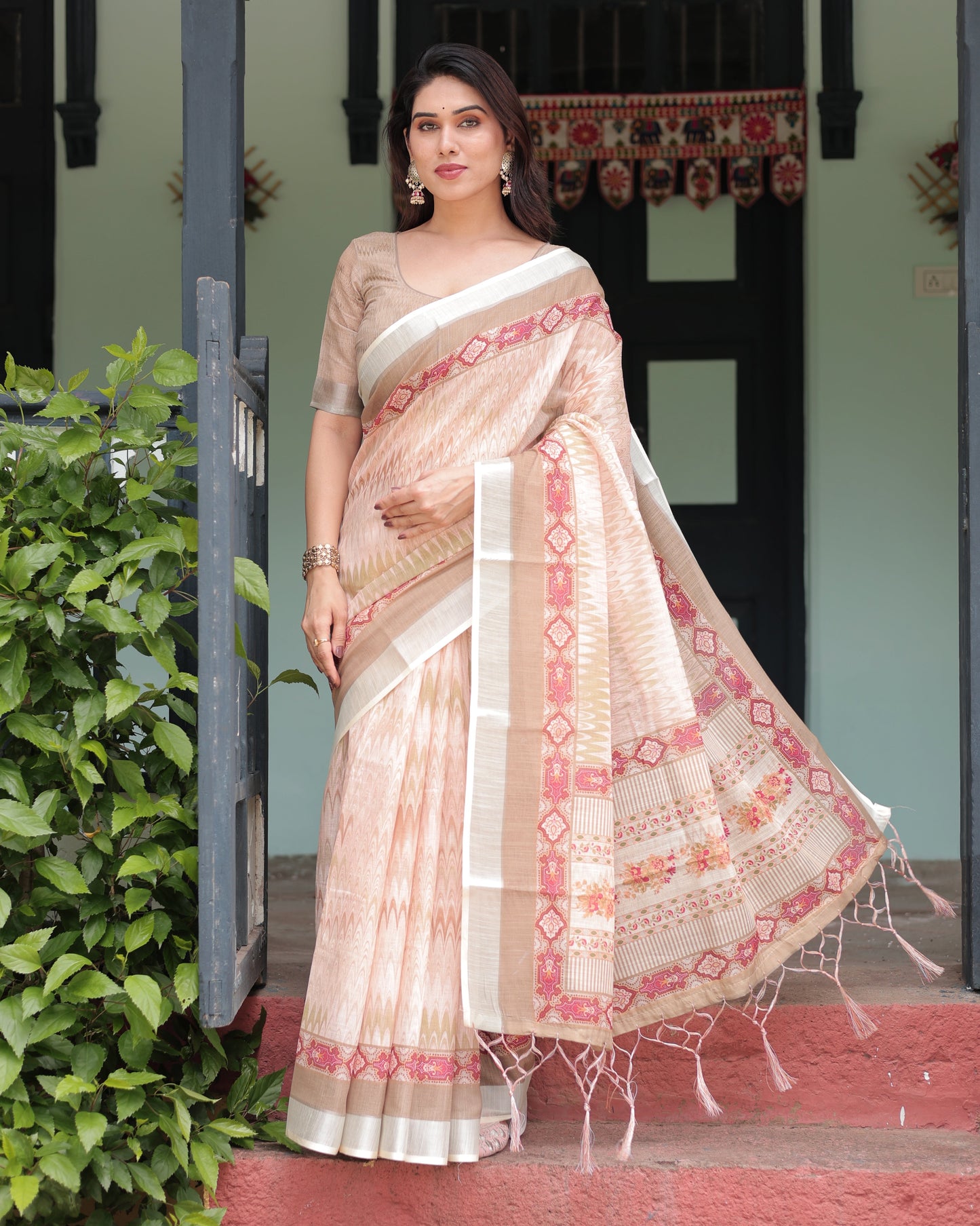 KASHVI PURE LINEN SAREE