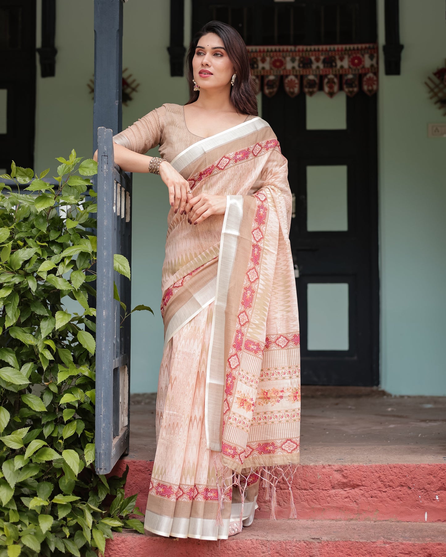 KASHVI PURE LINEN SAREE