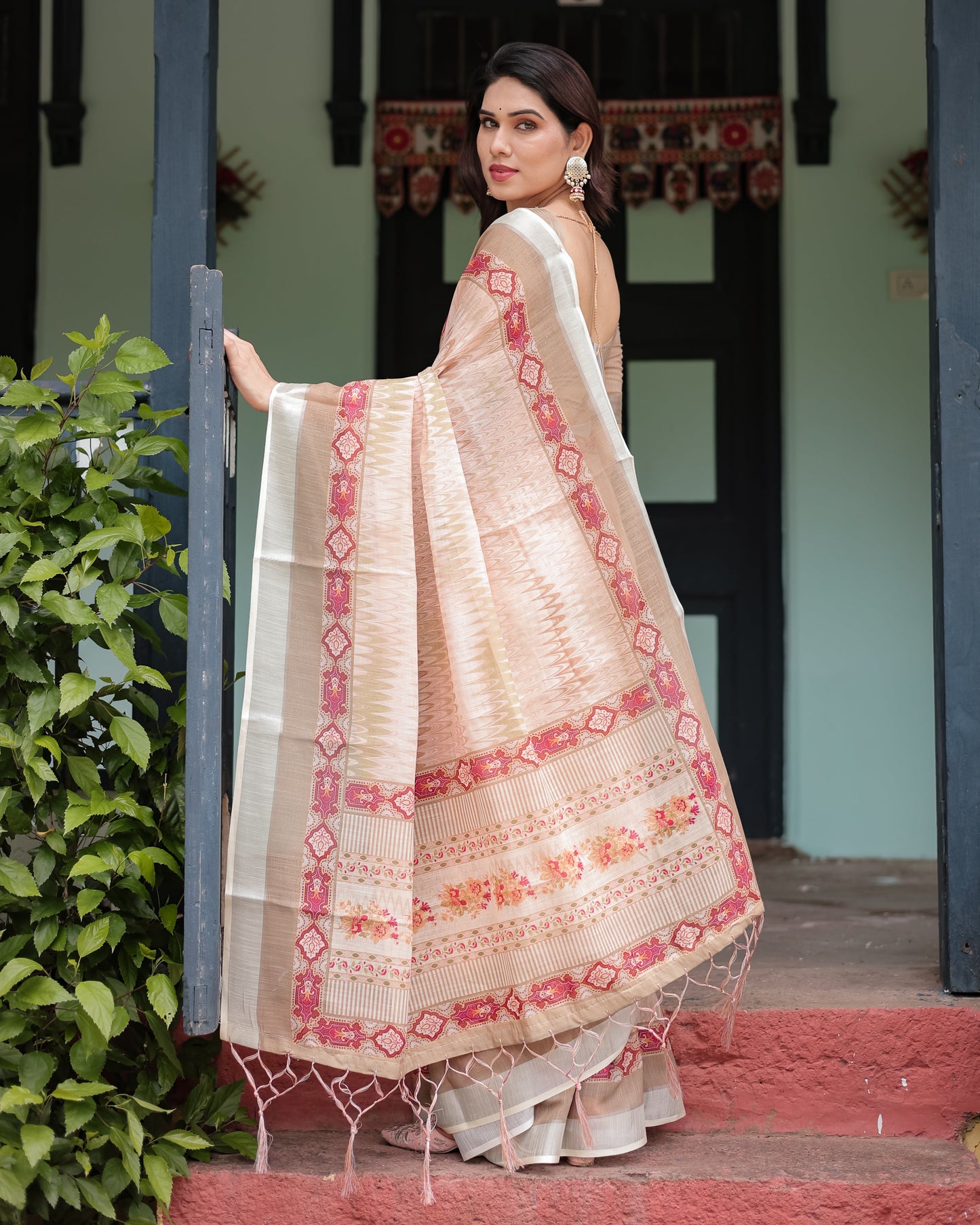 KASHVI PURE LINEN SAREE