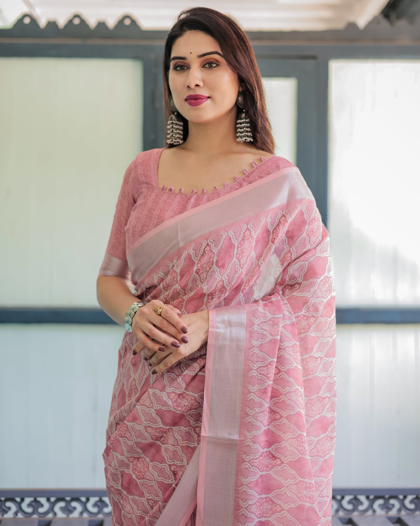 KASHVI PURE LINEN SAREE
