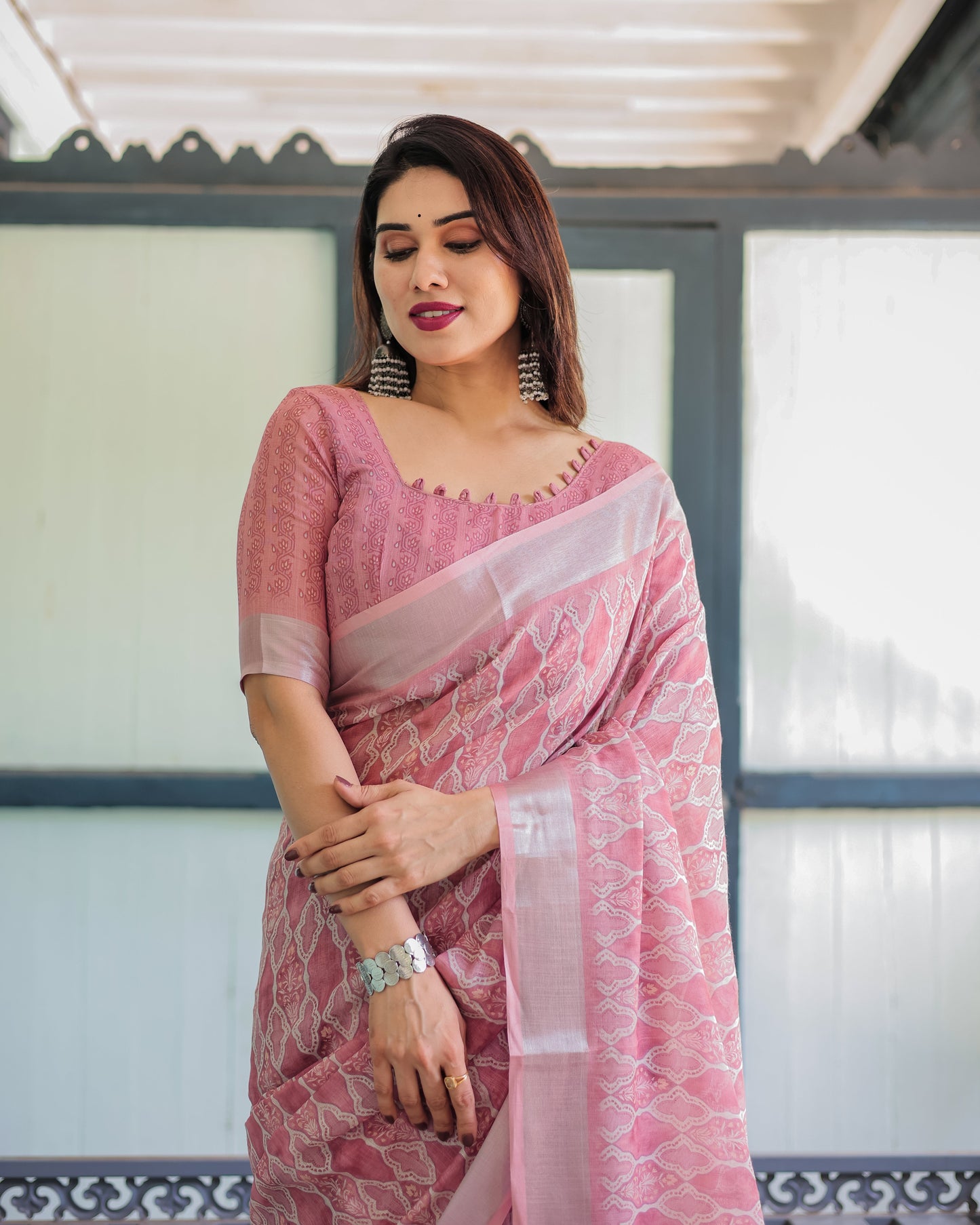 KASHVI PURE LINEN SAREE