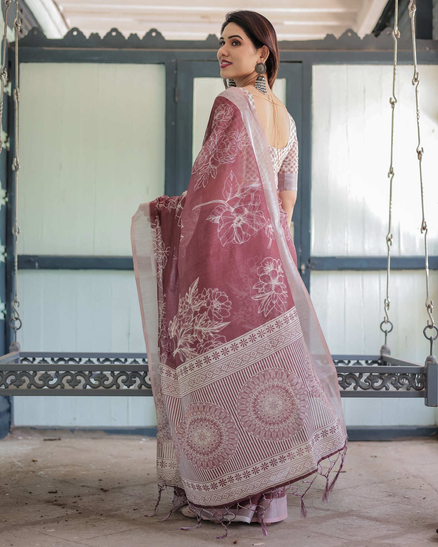 KASHVI PURE LINEN SAREE