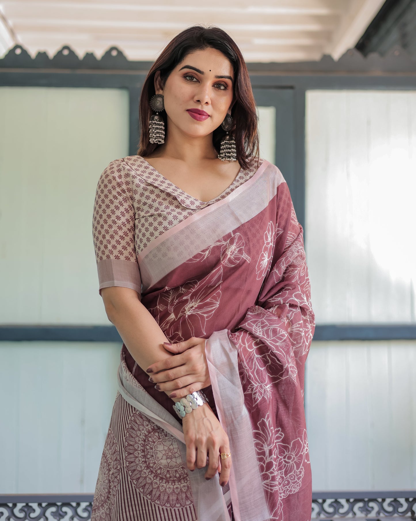 KASHVI PURE LINEN SAREE
