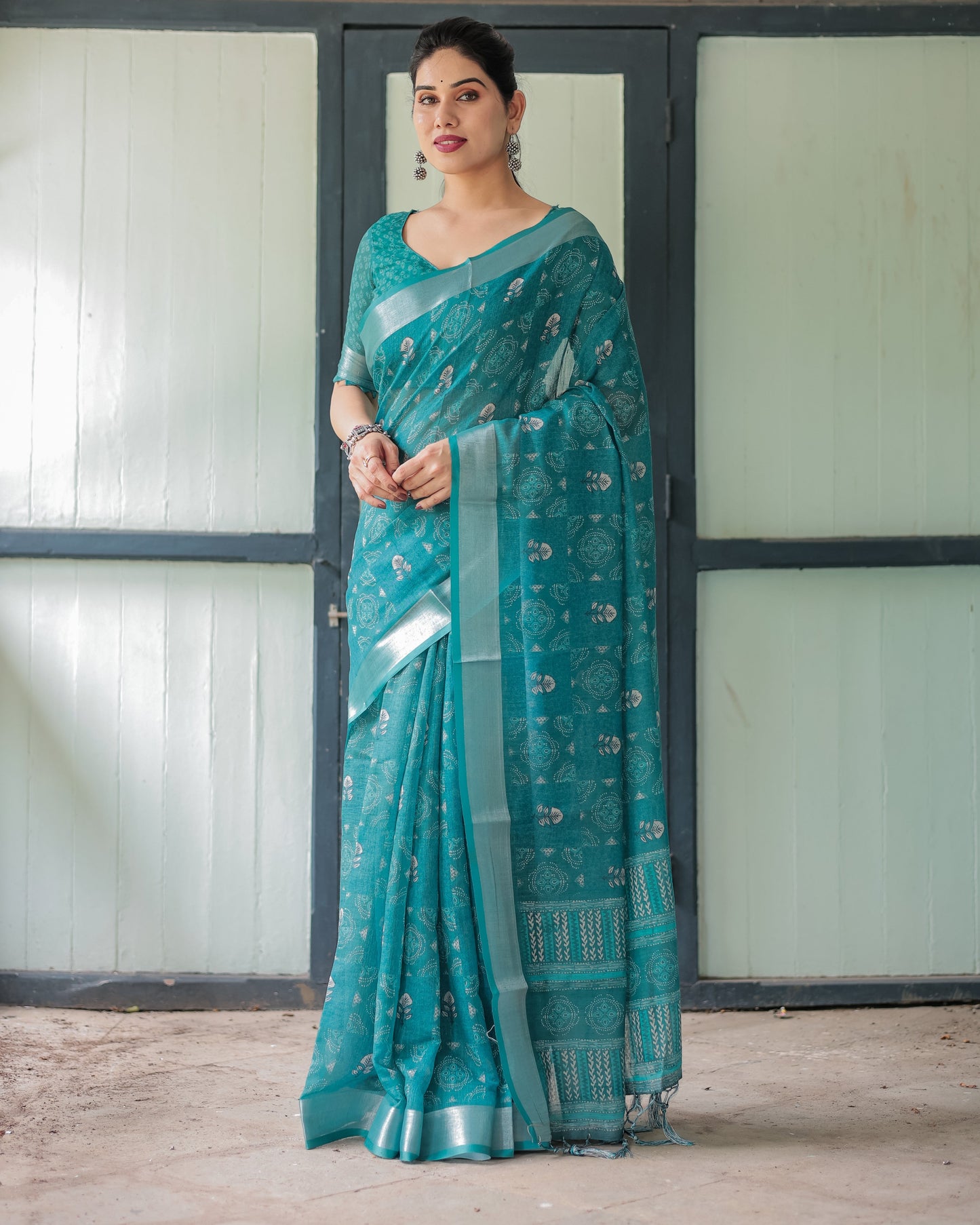 KASHVI PURE LINEN SAREE