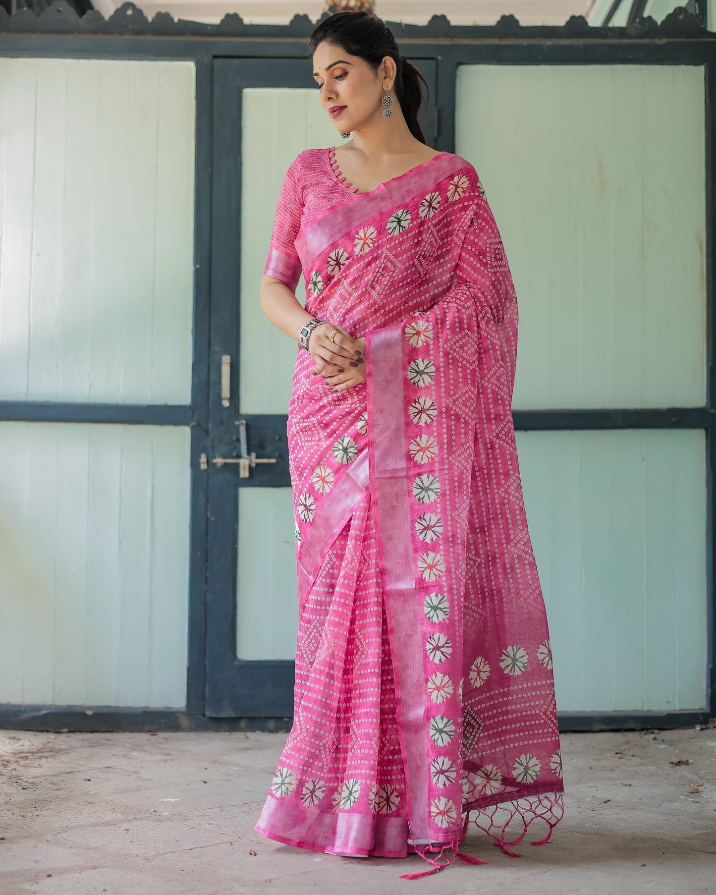 KASHVI PURE LINEN SAREE