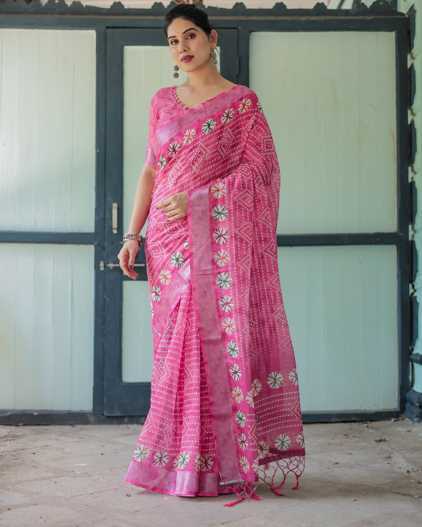 KASHVI PURE LINEN SAREE