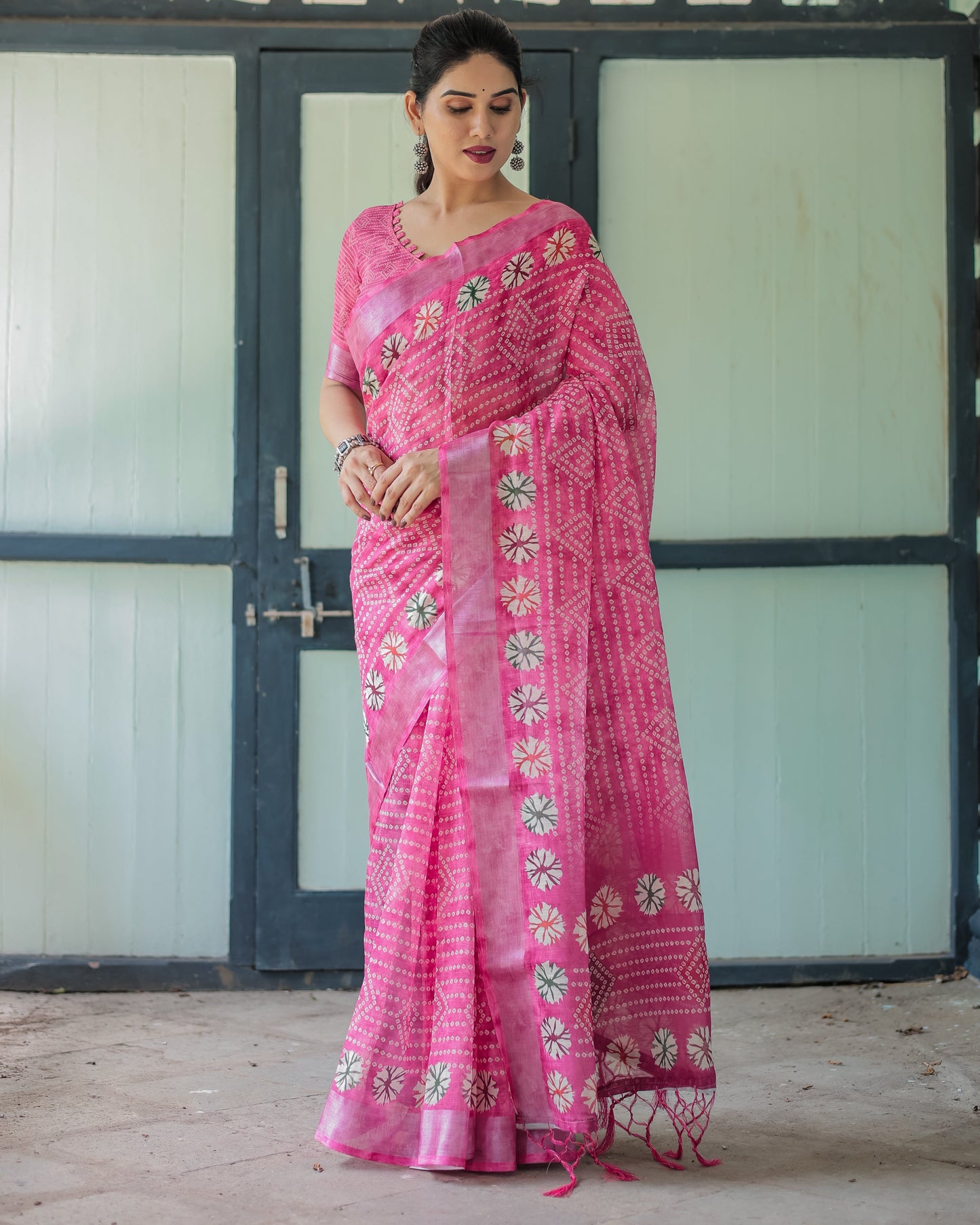 KASHVI PURE LINEN SAREE