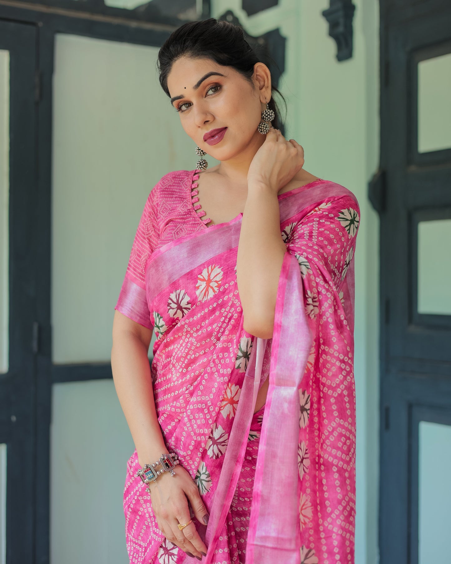 KASHVI PURE LINEN SAREE