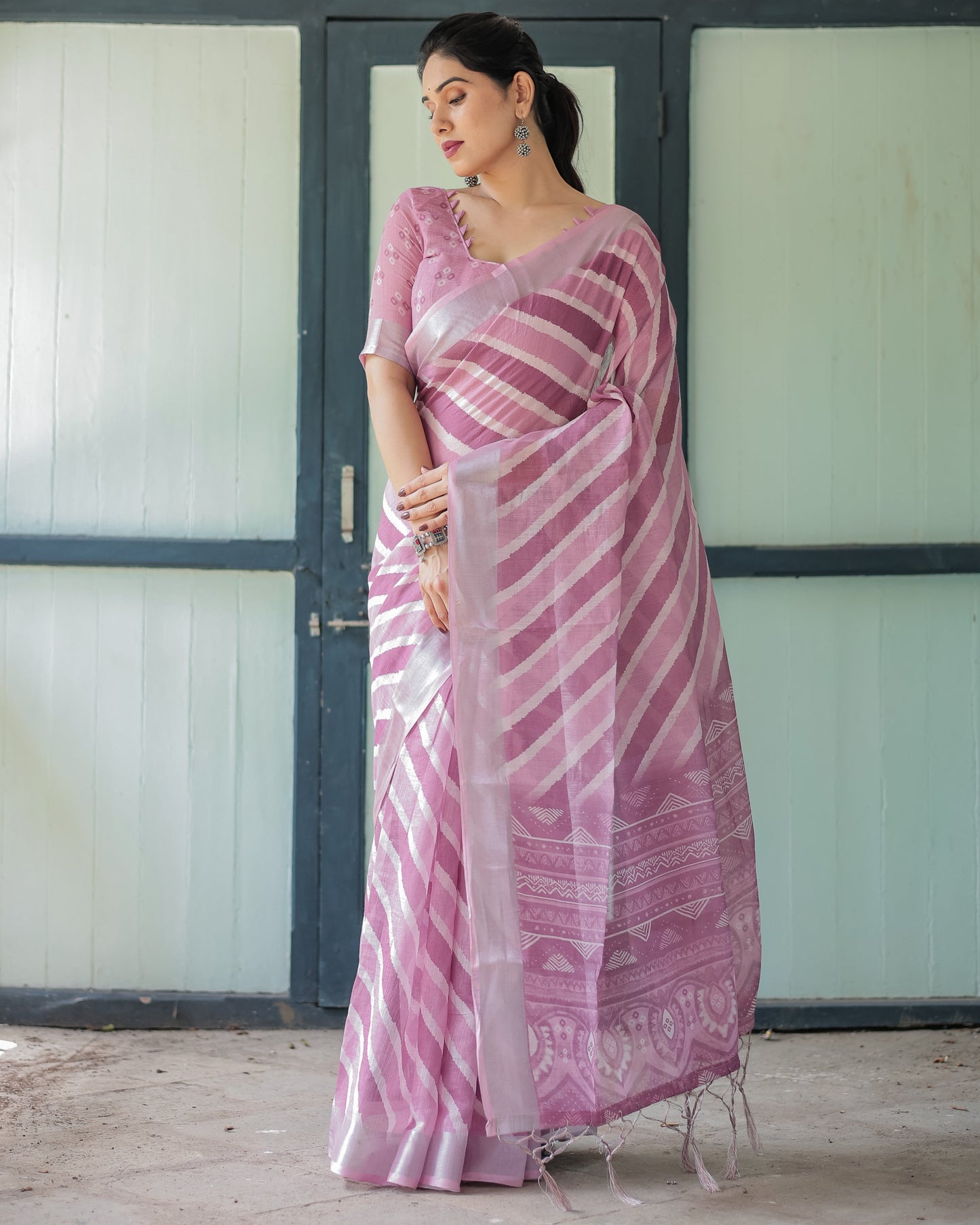 KASHVI PURE LINEN SAREE