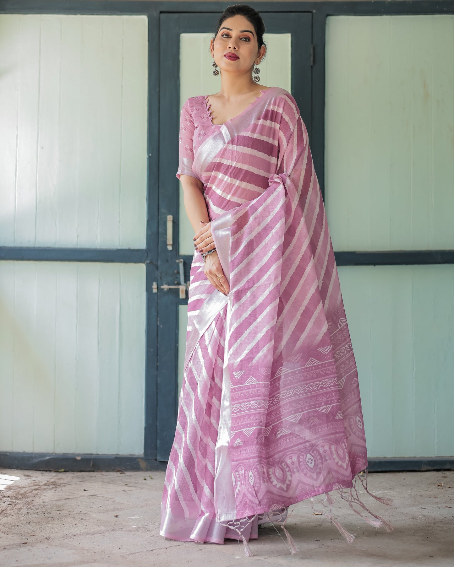 KASHVI PURE LINEN SAREE