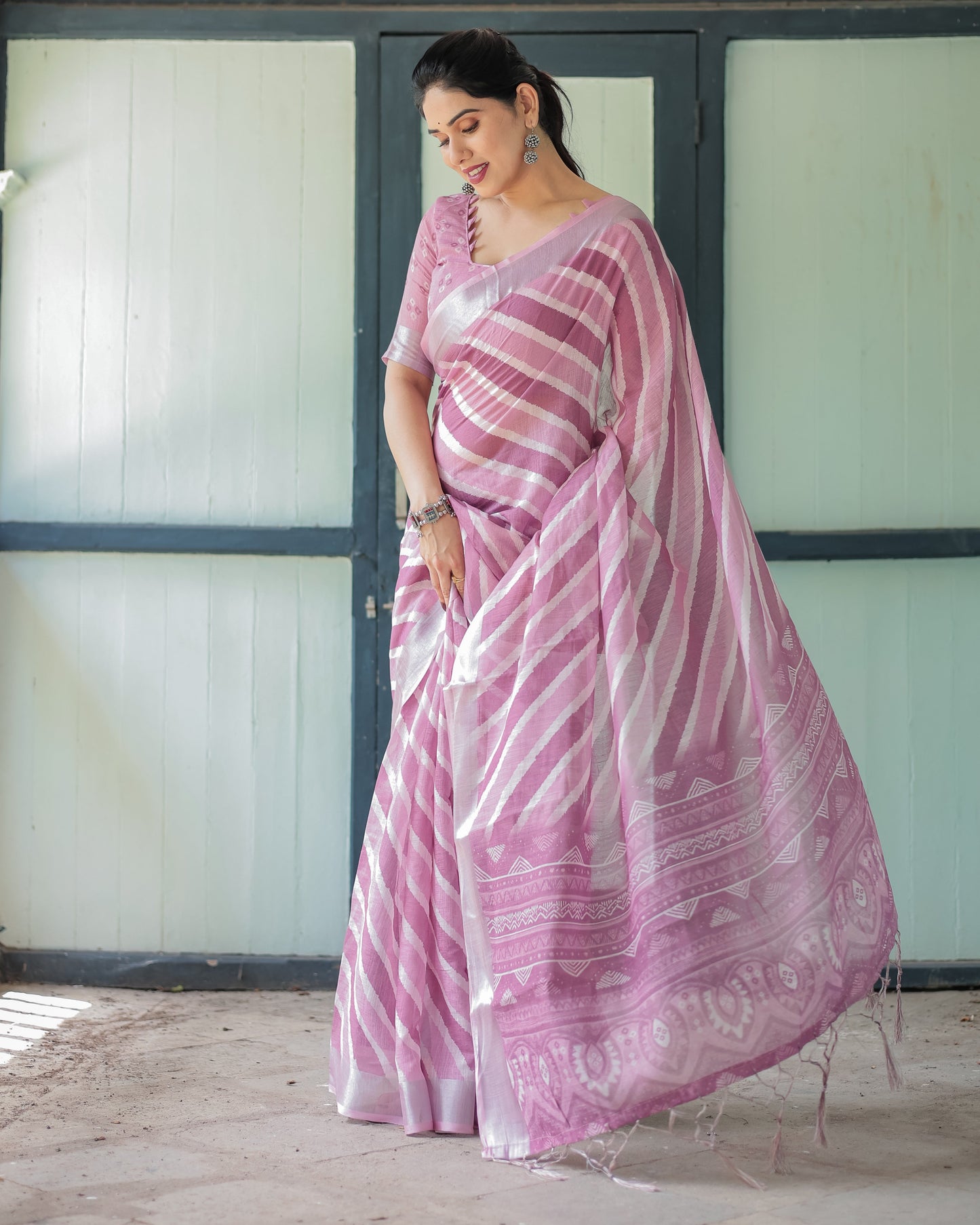 KASHVI PURE LINEN SAREE