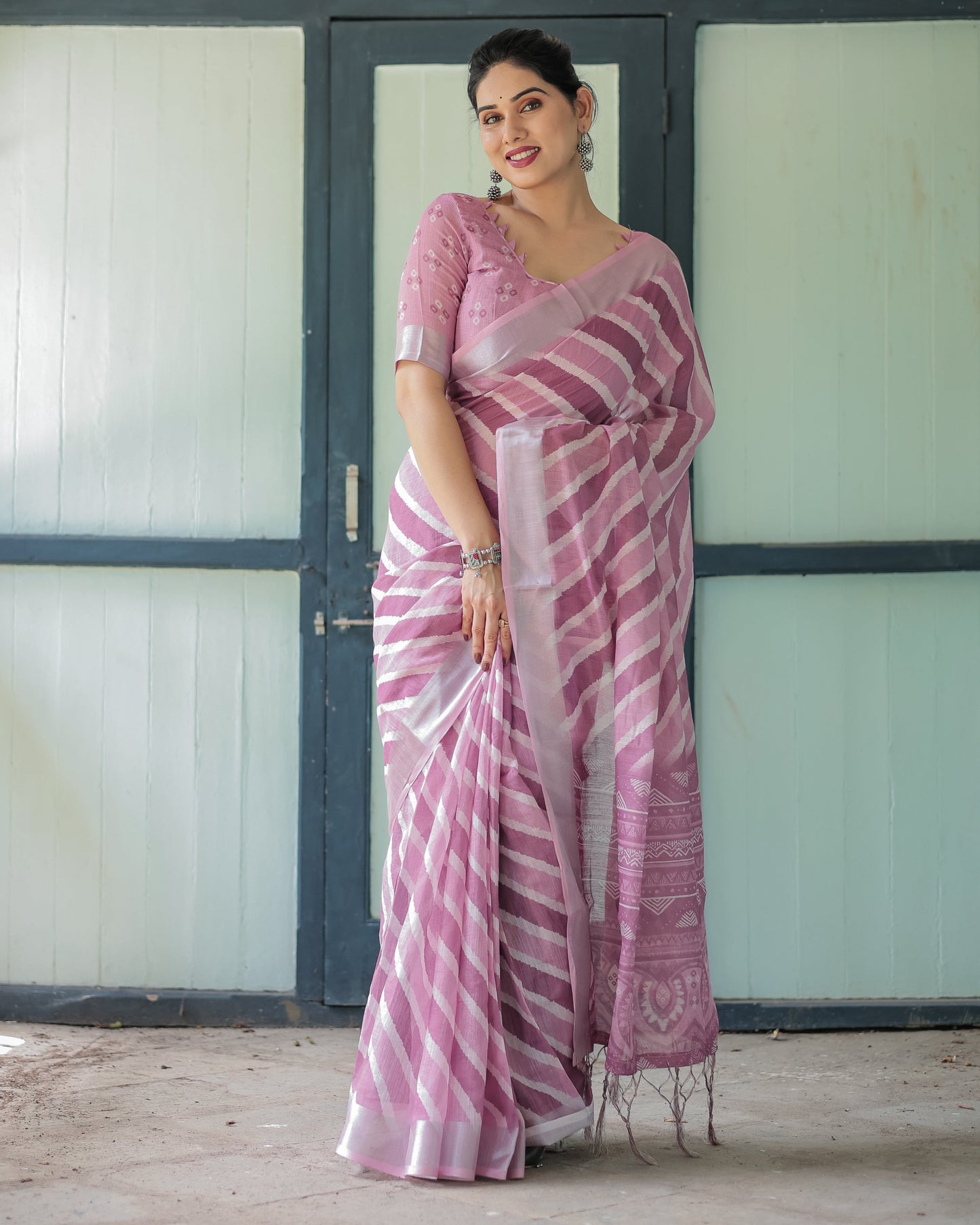 KASHVI PURE LINEN SAREE
