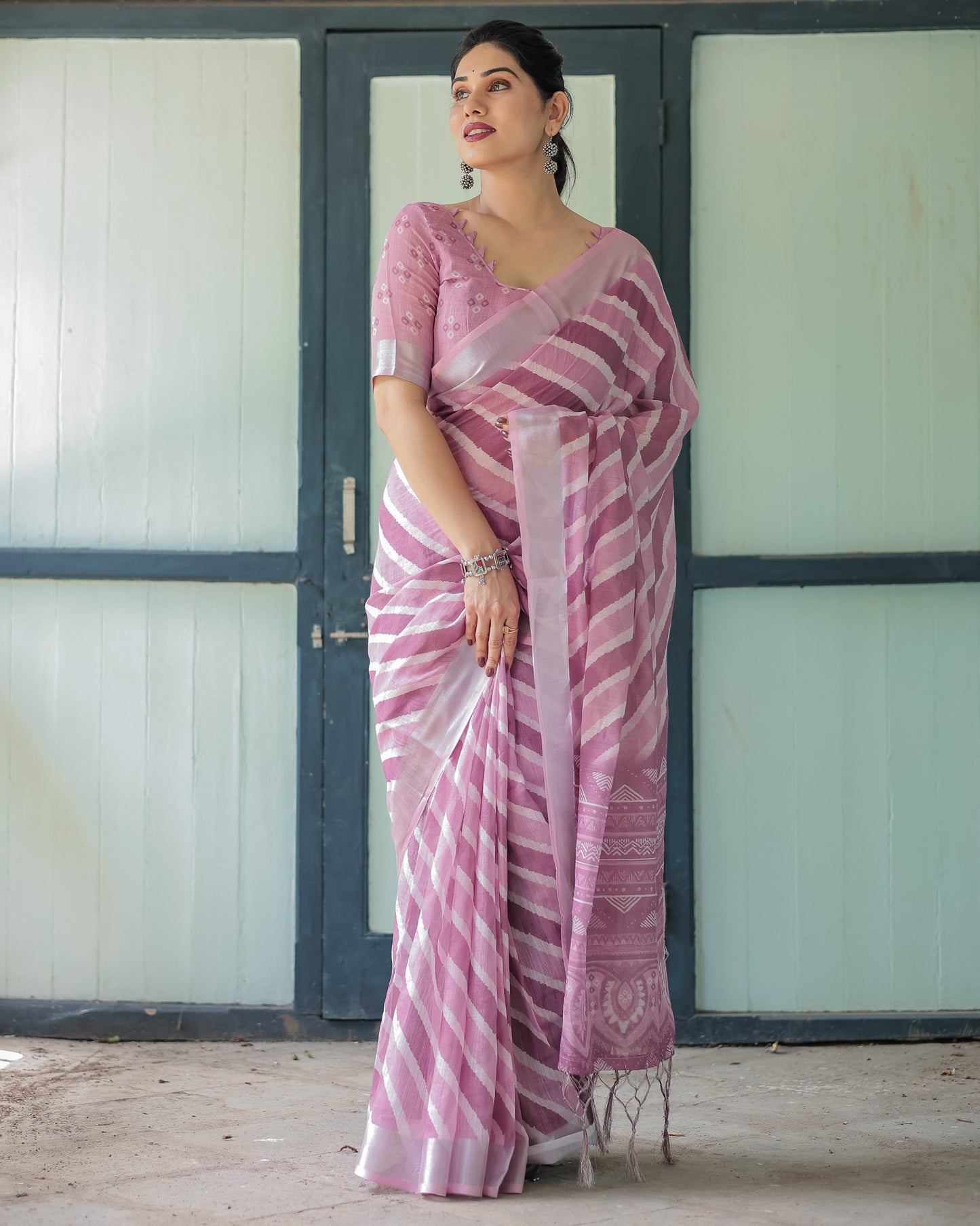 KASHVI PURE LINEN SAREE