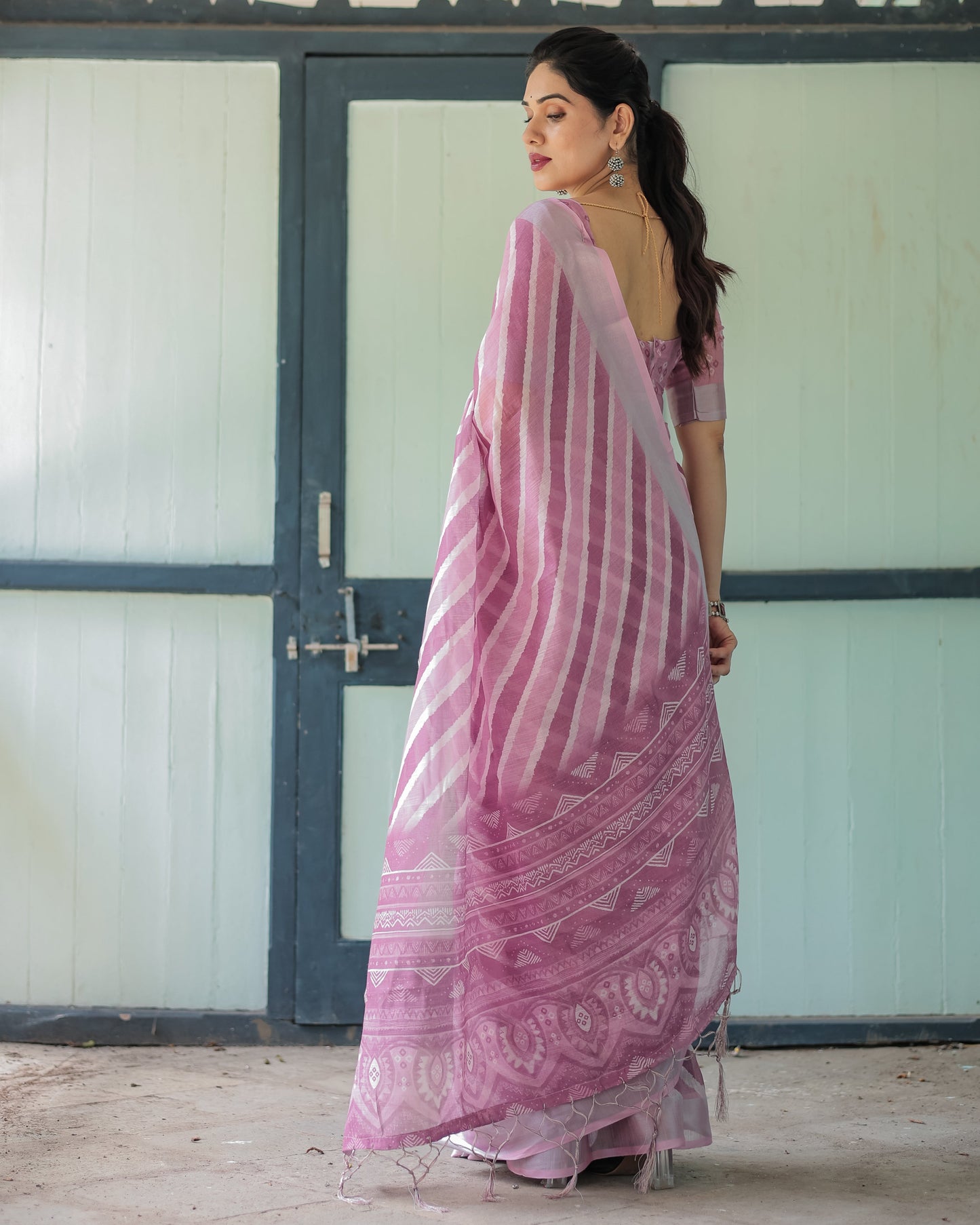 KASHVI PURE LINEN SAREE