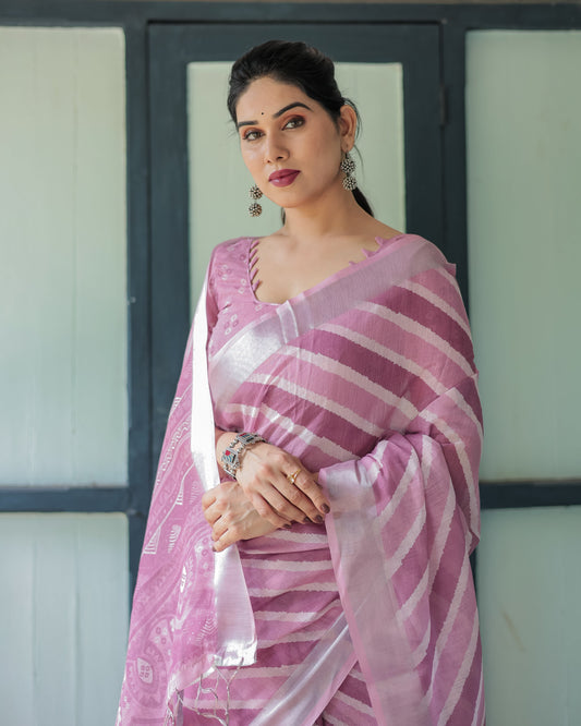 KASHVI PURE LINEN SAREE