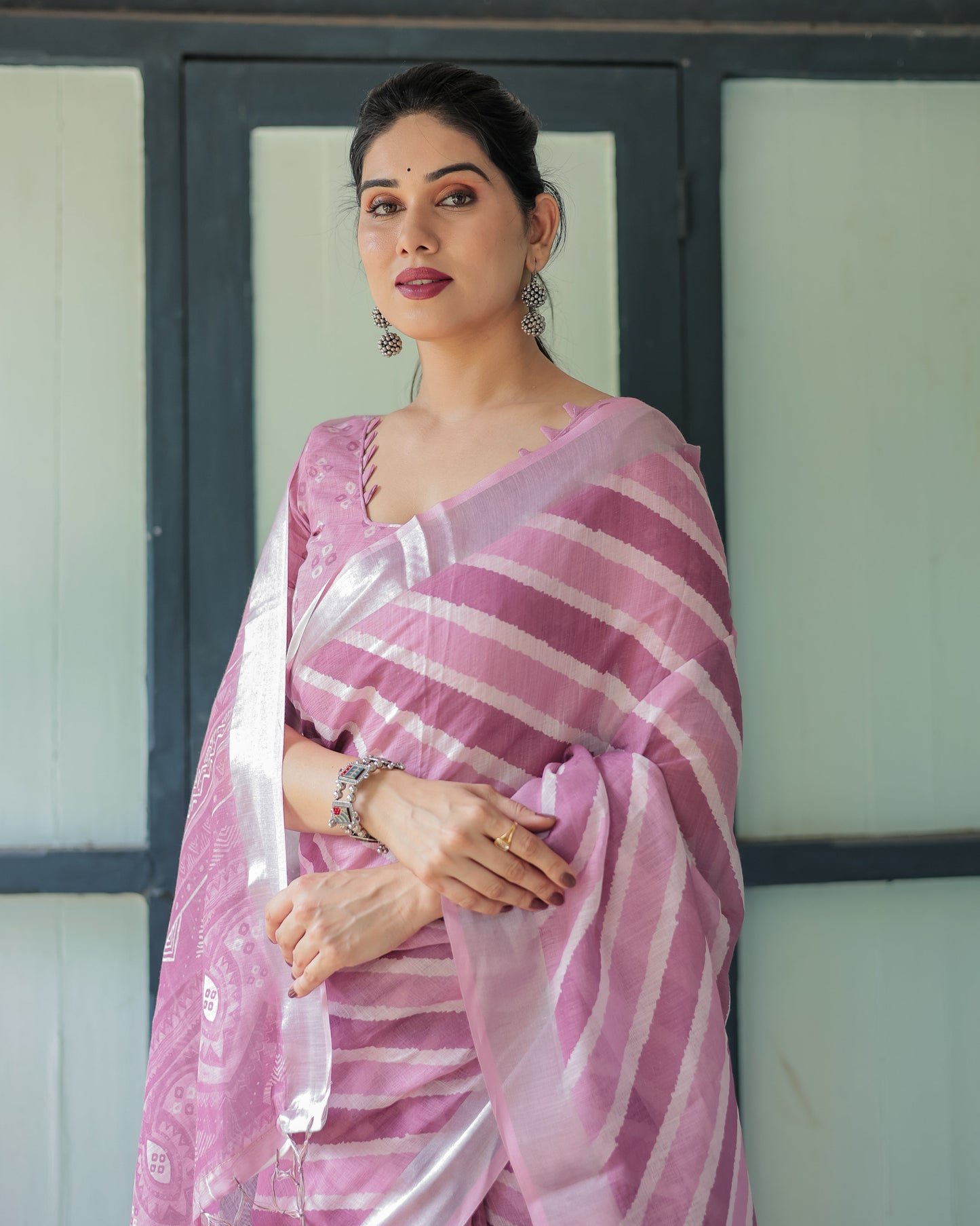KASHVI PURE LINEN SAREE