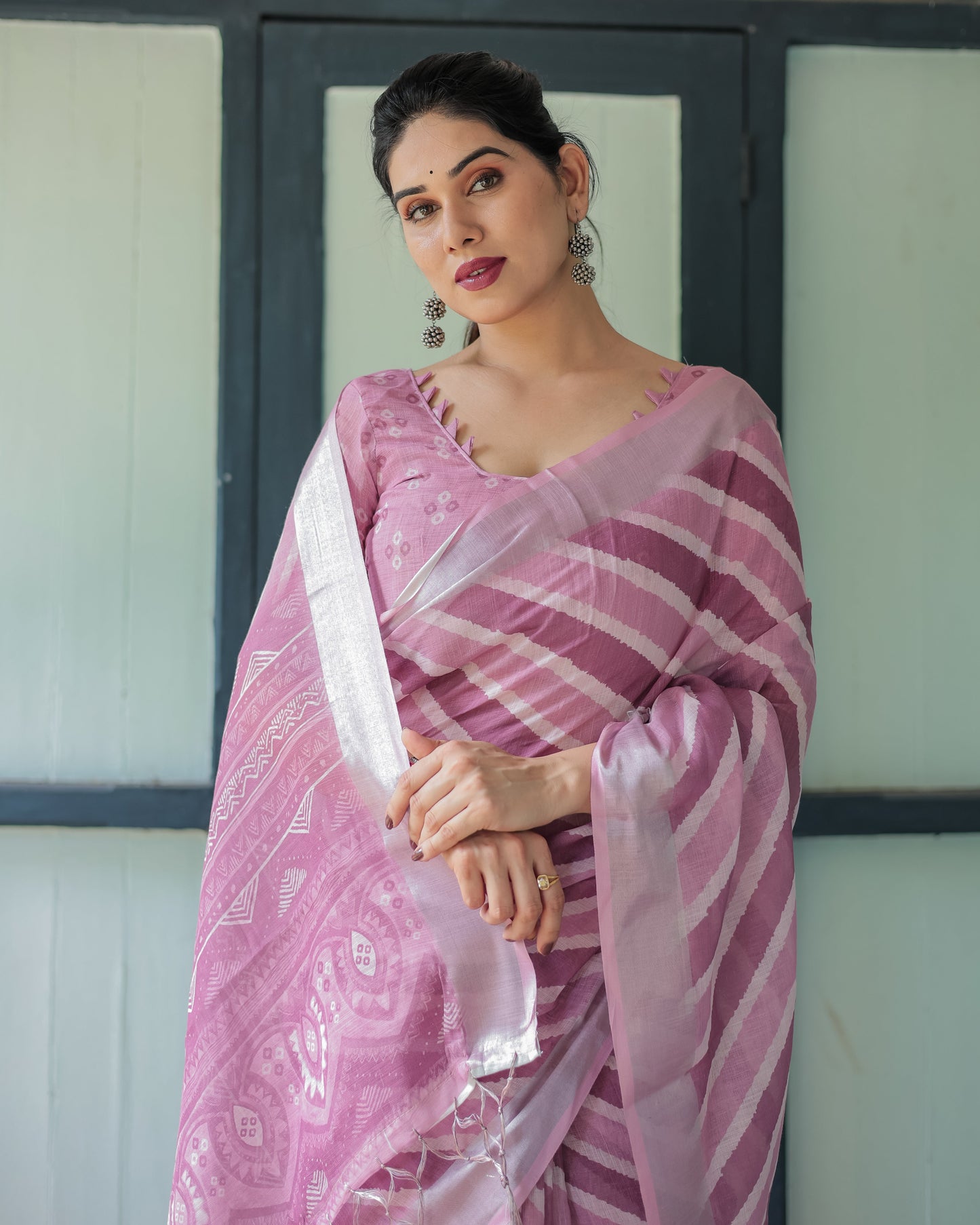 KASHVI PURE LINEN SAREE