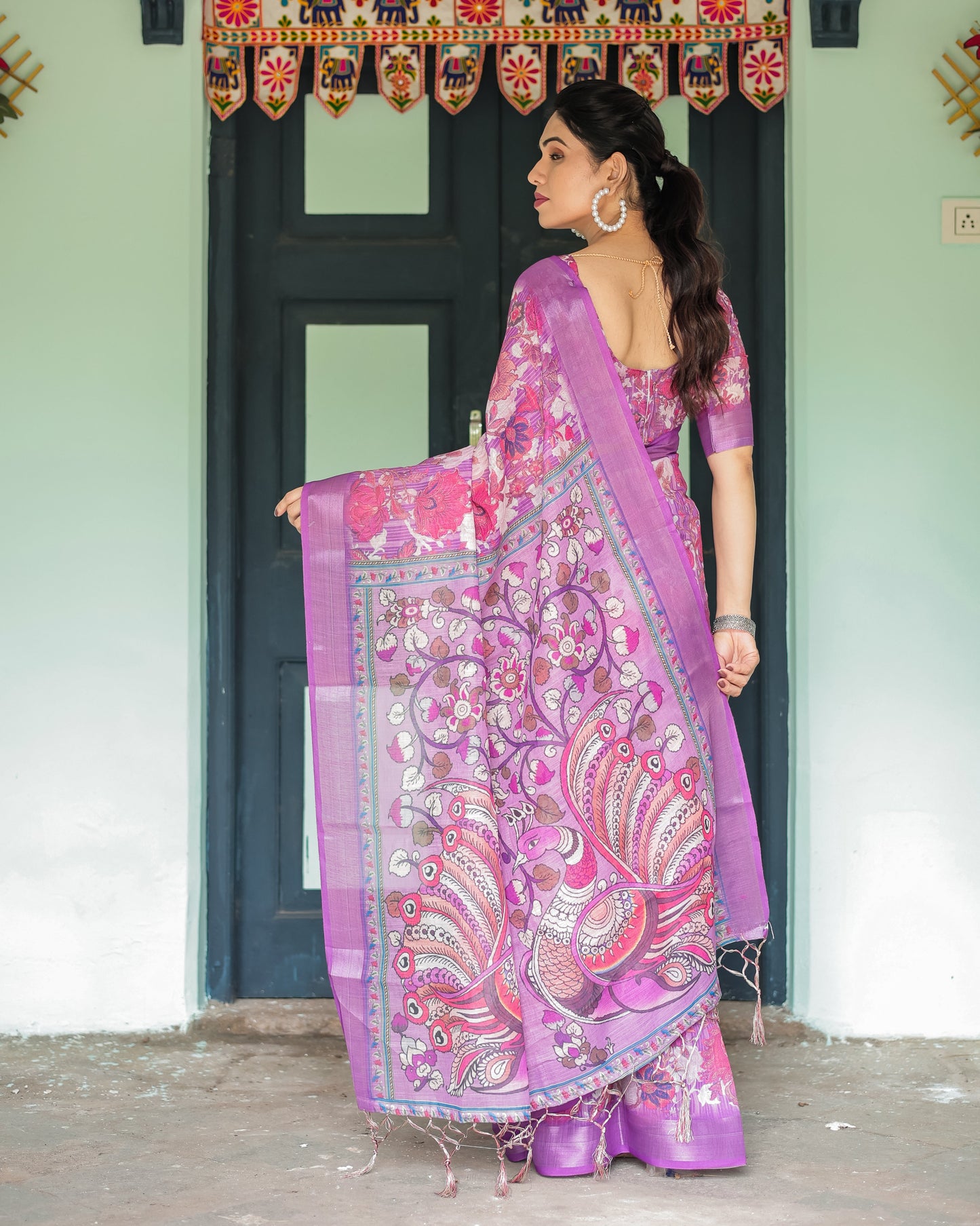 KASHVI PURE LINEN SAREE