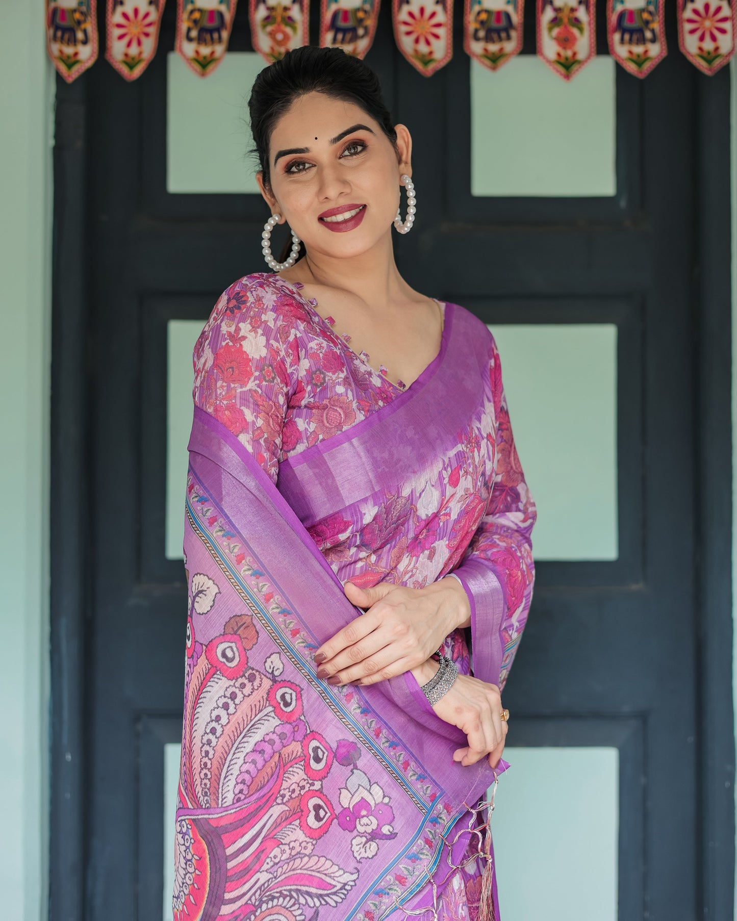 KASHVI PURE LINEN SAREE