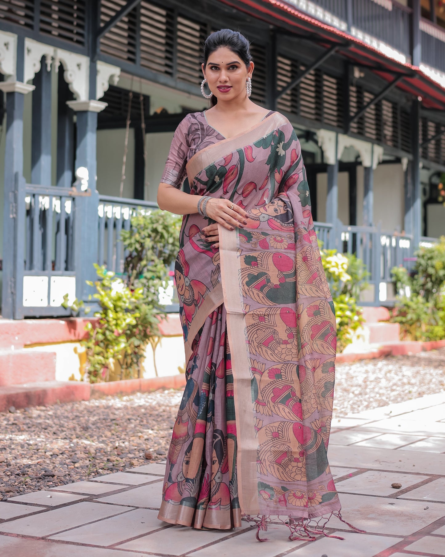 KASHVI PURE LINEN SAREE
