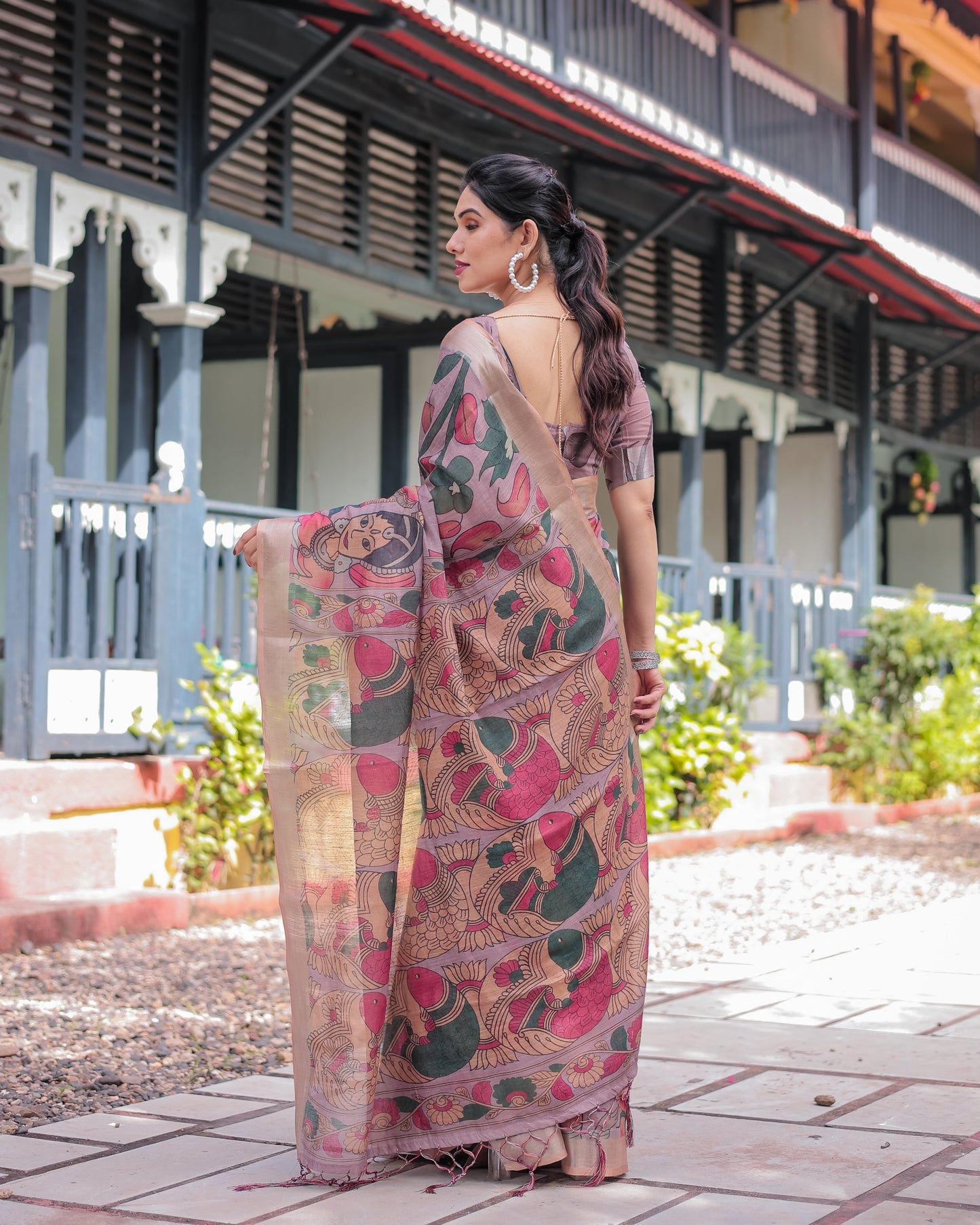 KASHVI PURE LINEN SAREE