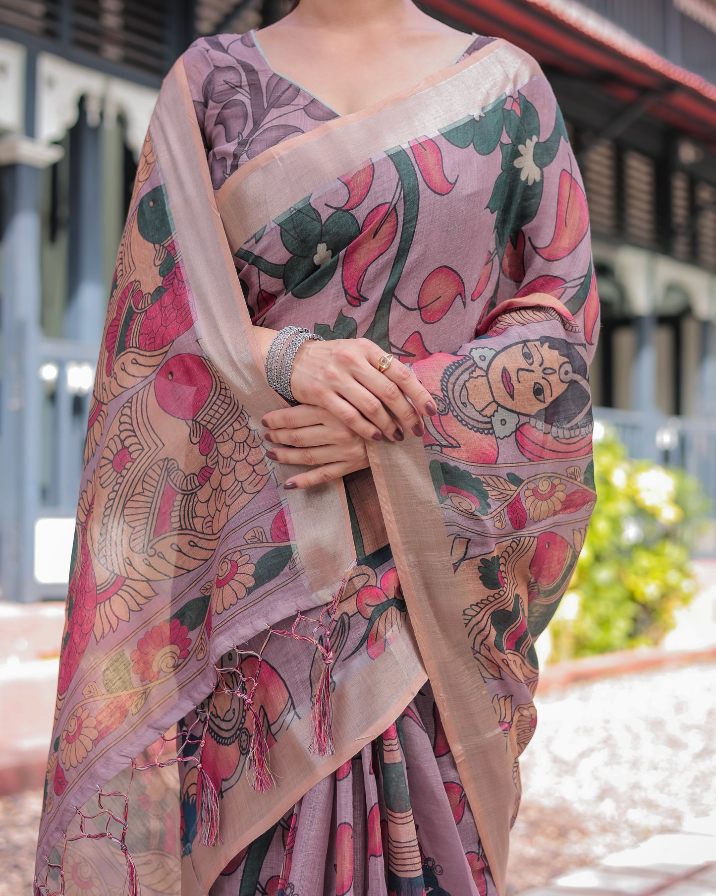 KASHVI PURE LINEN SAREE