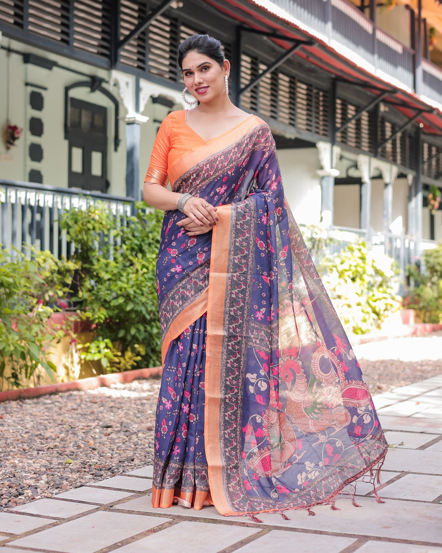 KASHVI PURE LINEN SAREE