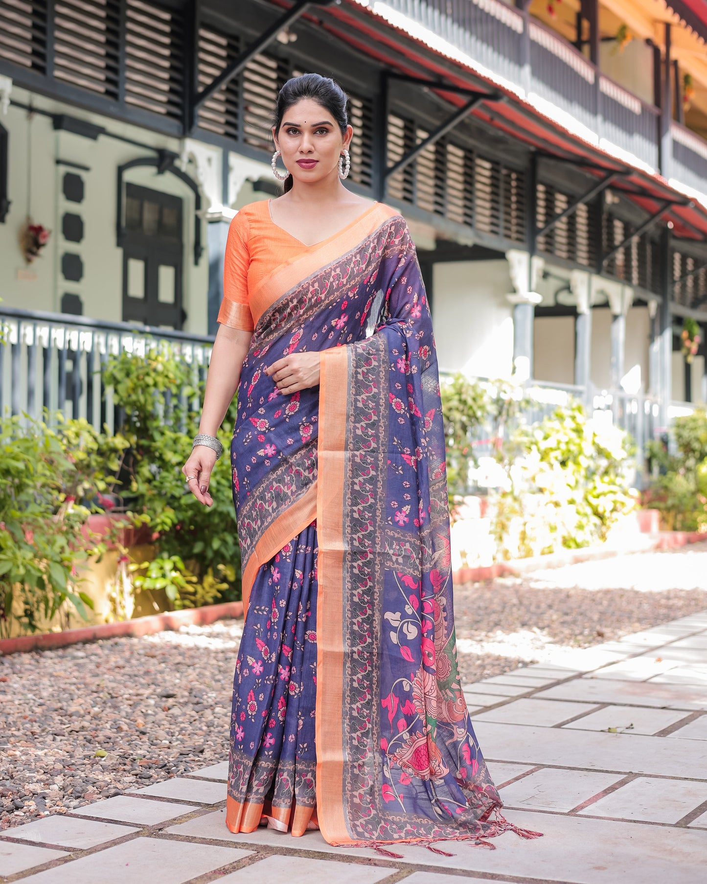 KASHVI PURE LINEN SAREE
