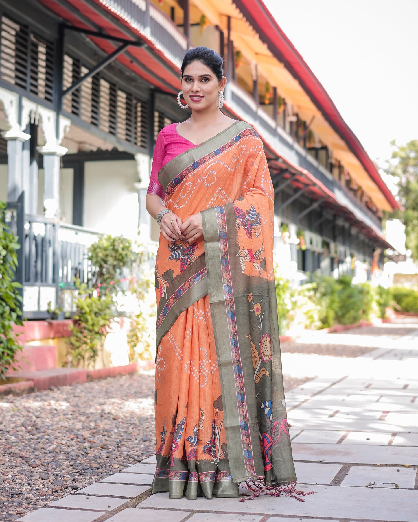 KASHVI PURE LINEN SAREE