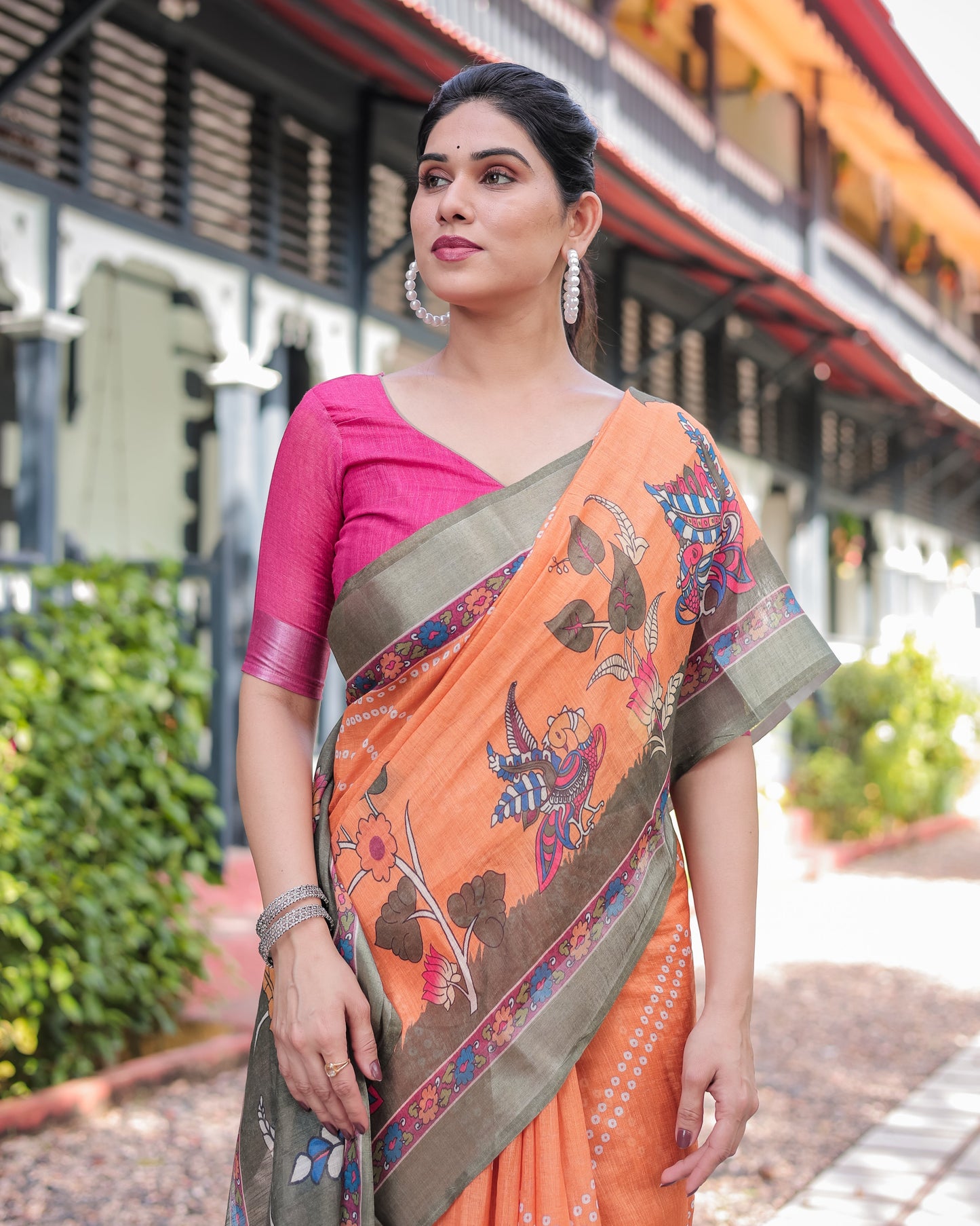 KASHVI PURE LINEN SAREE