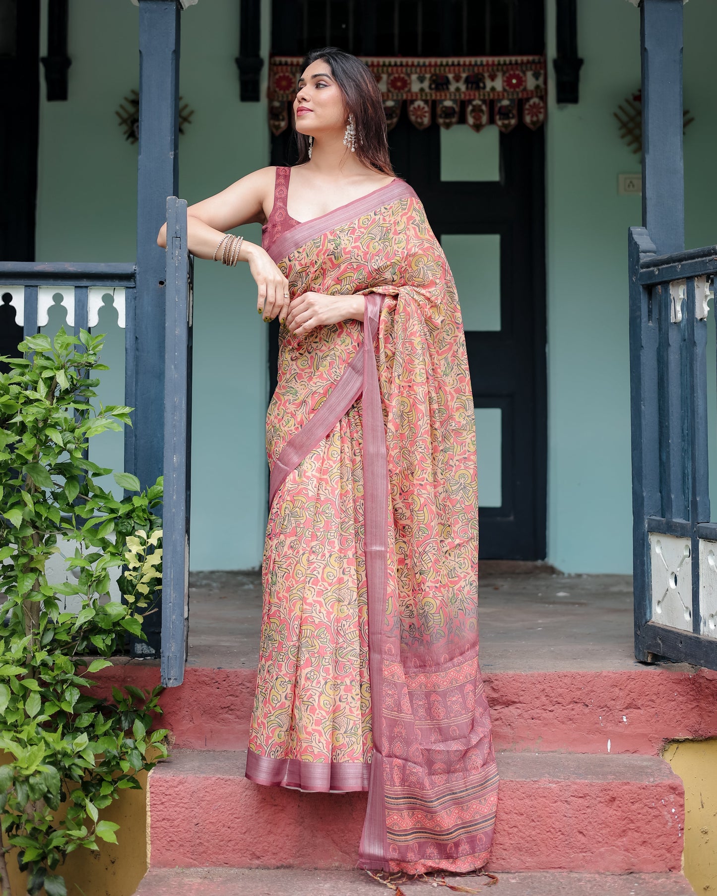 KASHVI PURE LINEN SAREE