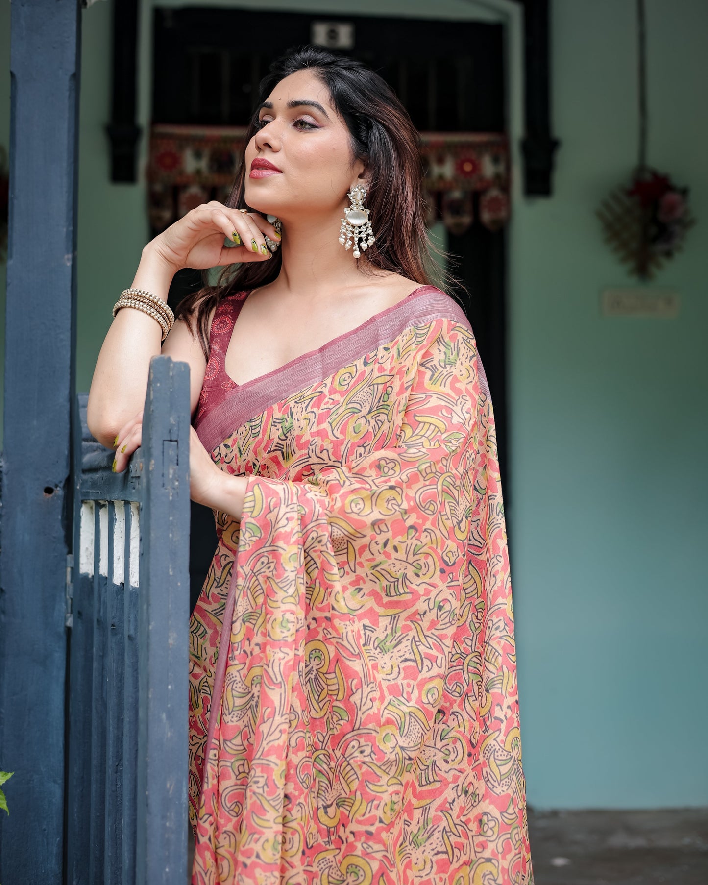 KASHVI PURE LINEN SAREE