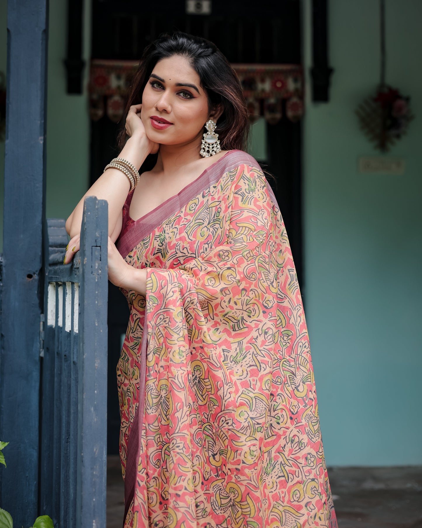 KASHVI PURE LINEN SAREE