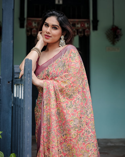KASHVI PURE LINEN SAREE