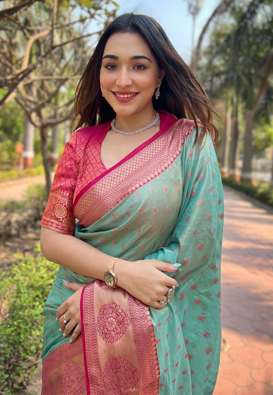KASHVI ZARI TISSUE SAREE