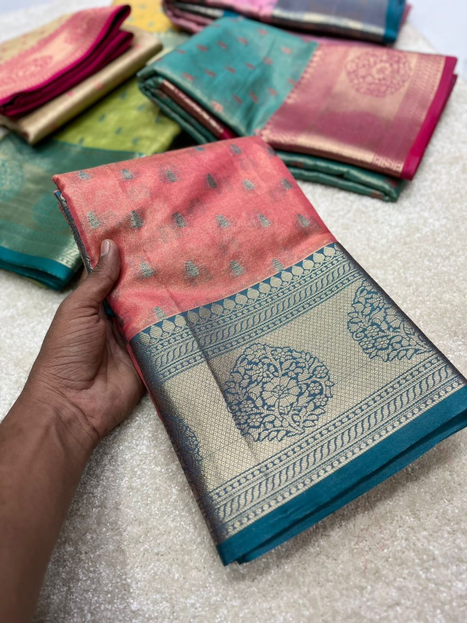 KASHVI ZARI TISSUE SAREE