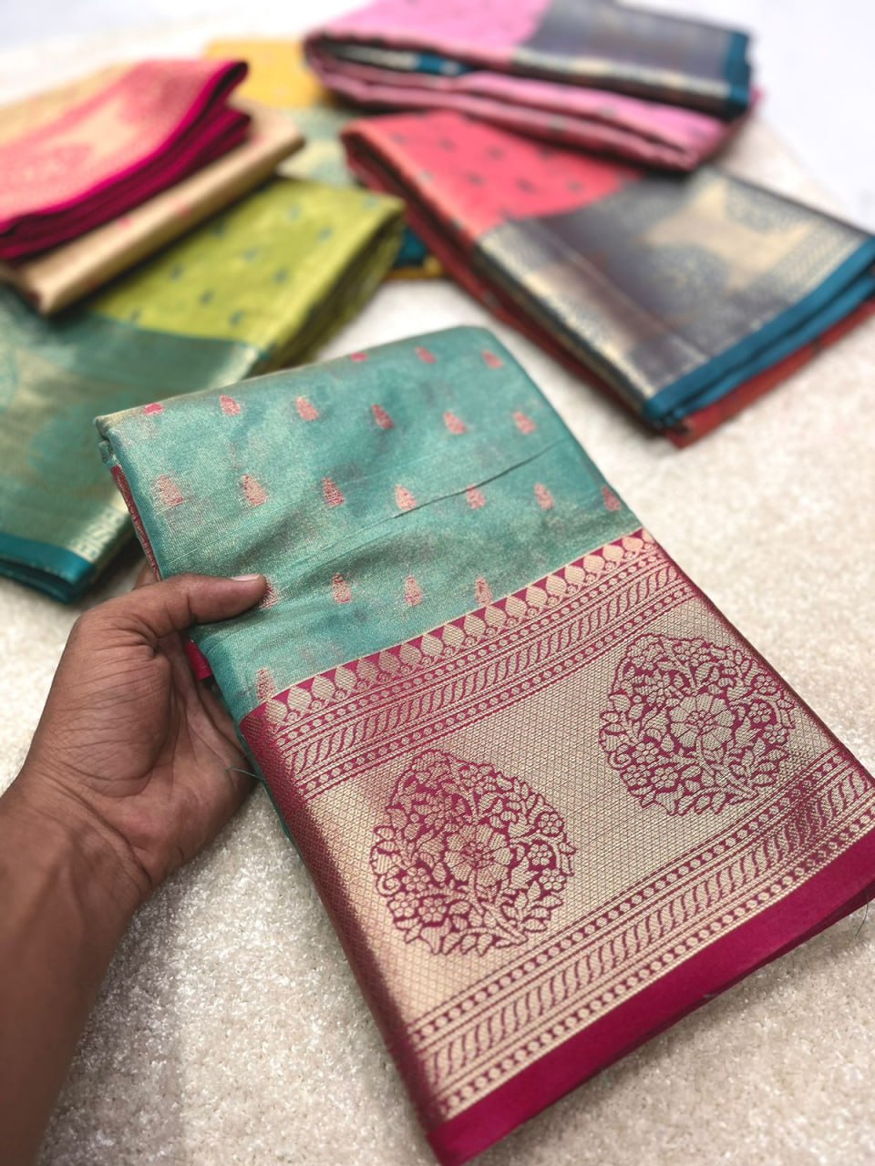 KASHVI ZARI TISSUE SAREE
