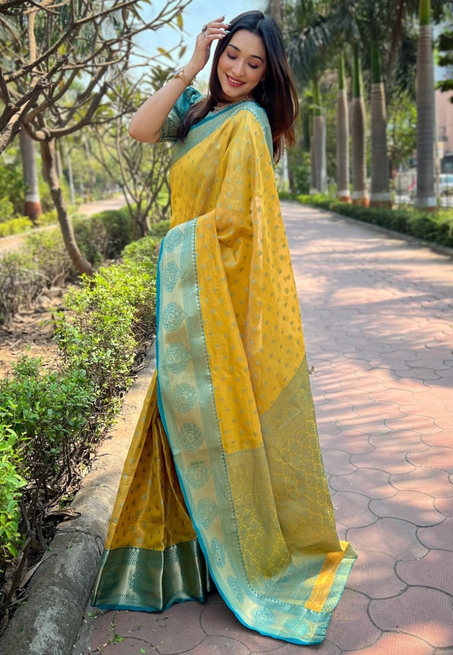 KASHVI ZARI TISSUE SAREE