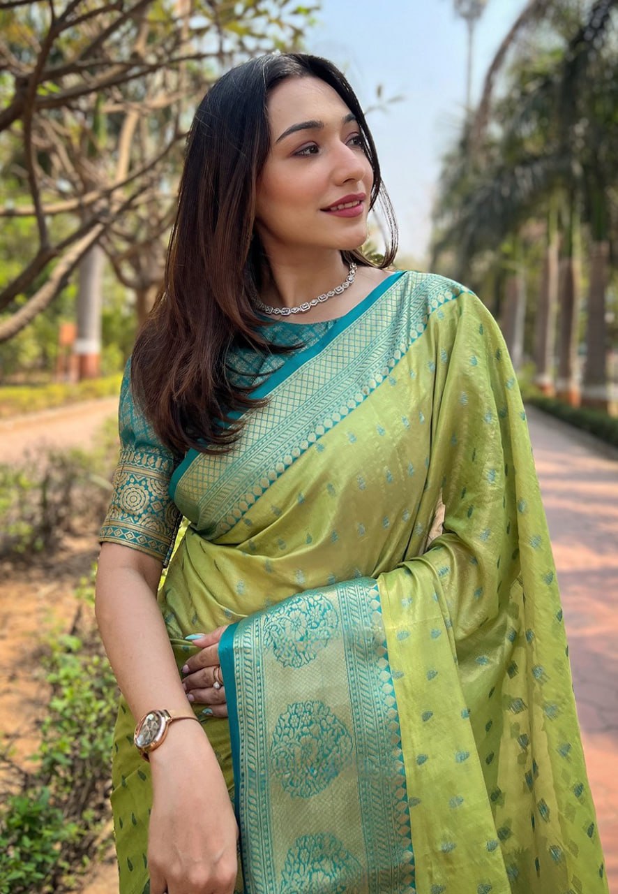 KASHVI ZARI TISSUE SAREE