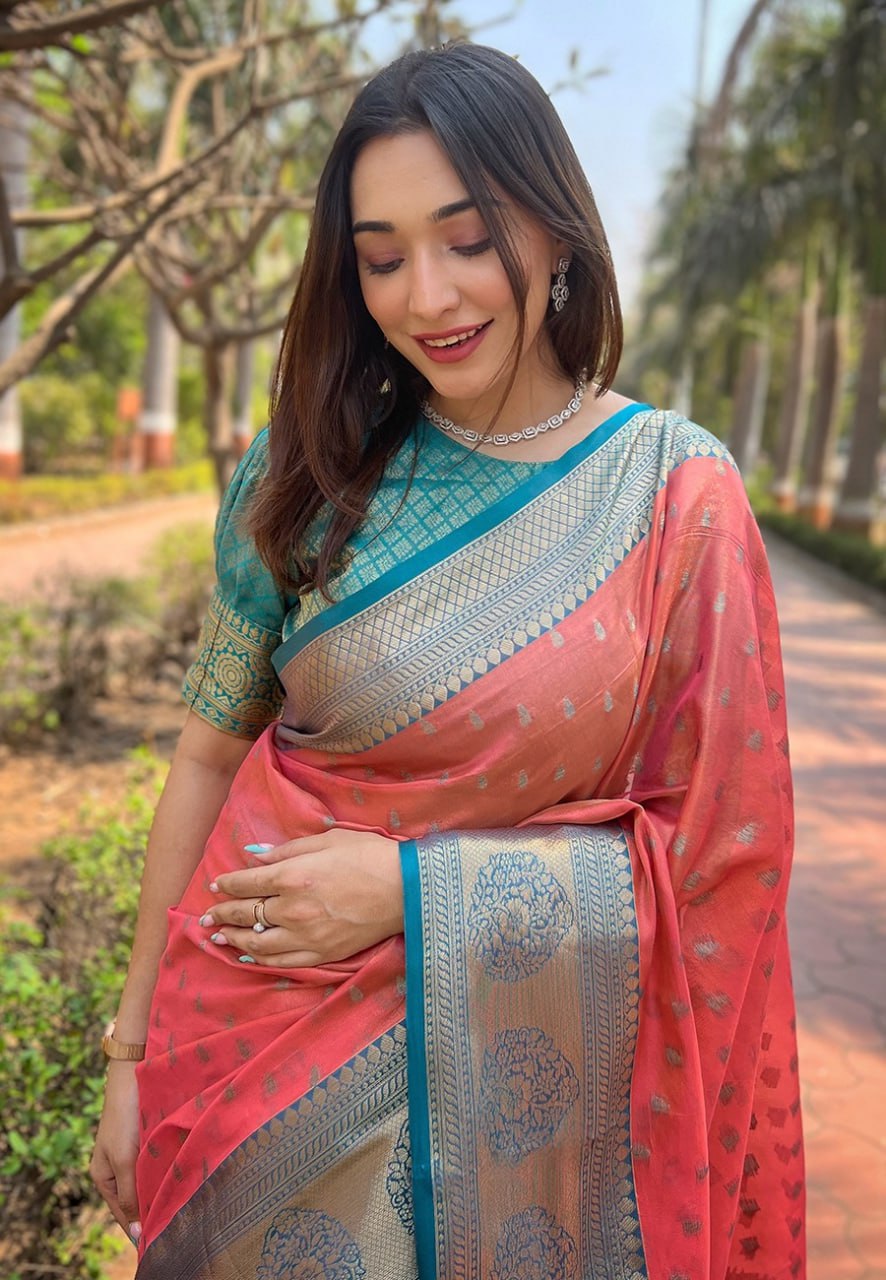 KASHVI ZARI TISSUE SAREE