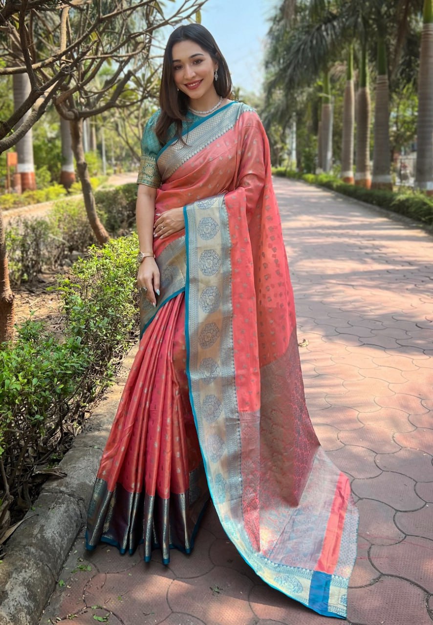KASHVI ZARI TISSUE SAREE