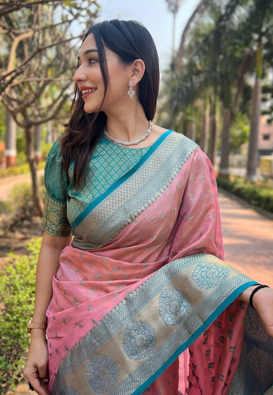 KASHVI ZARI TISSUE SAREE