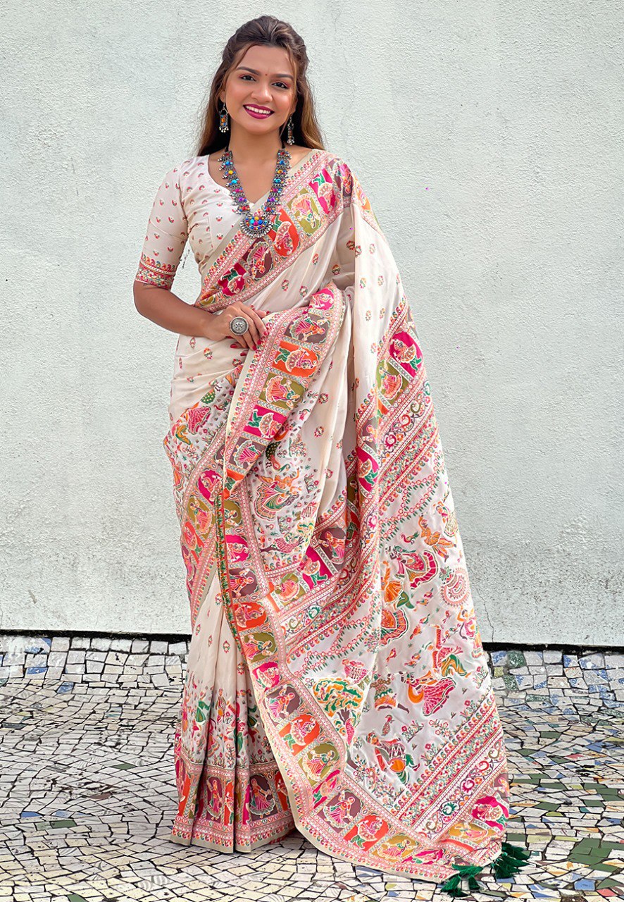 JASMINE  PASHMINA SAREE