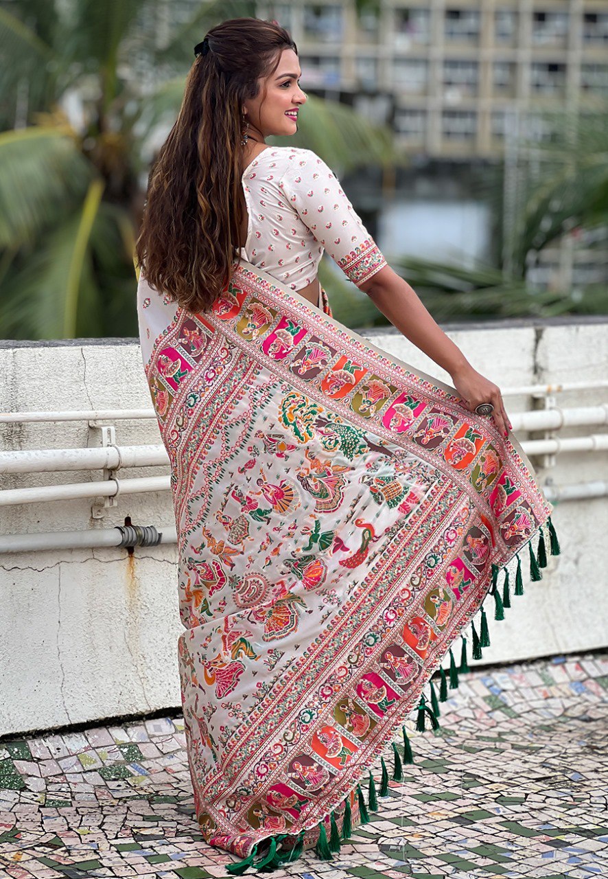 JASMINE  PASHMINA SAREE