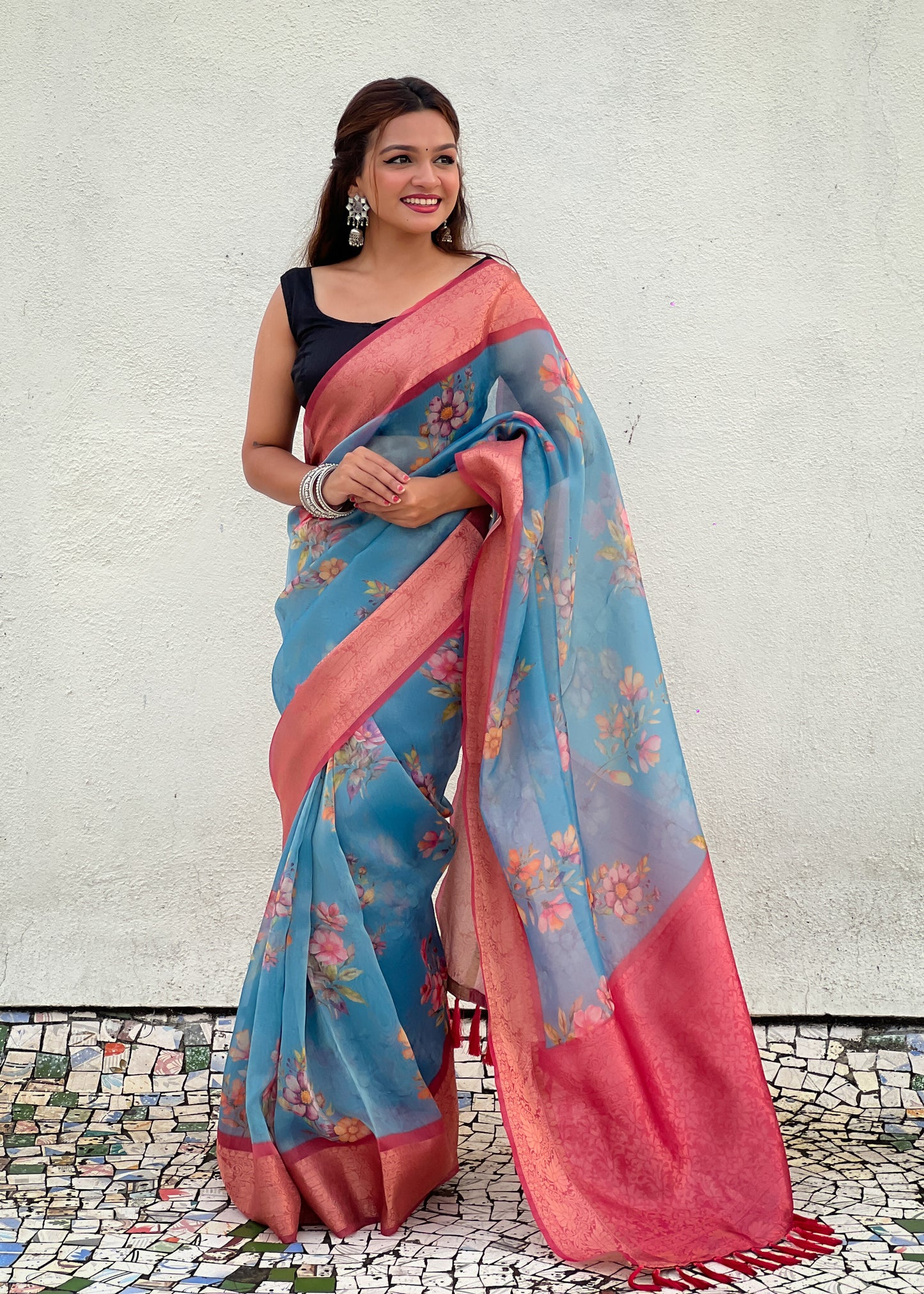 KAVYA CRUSH TISSUE SAREE