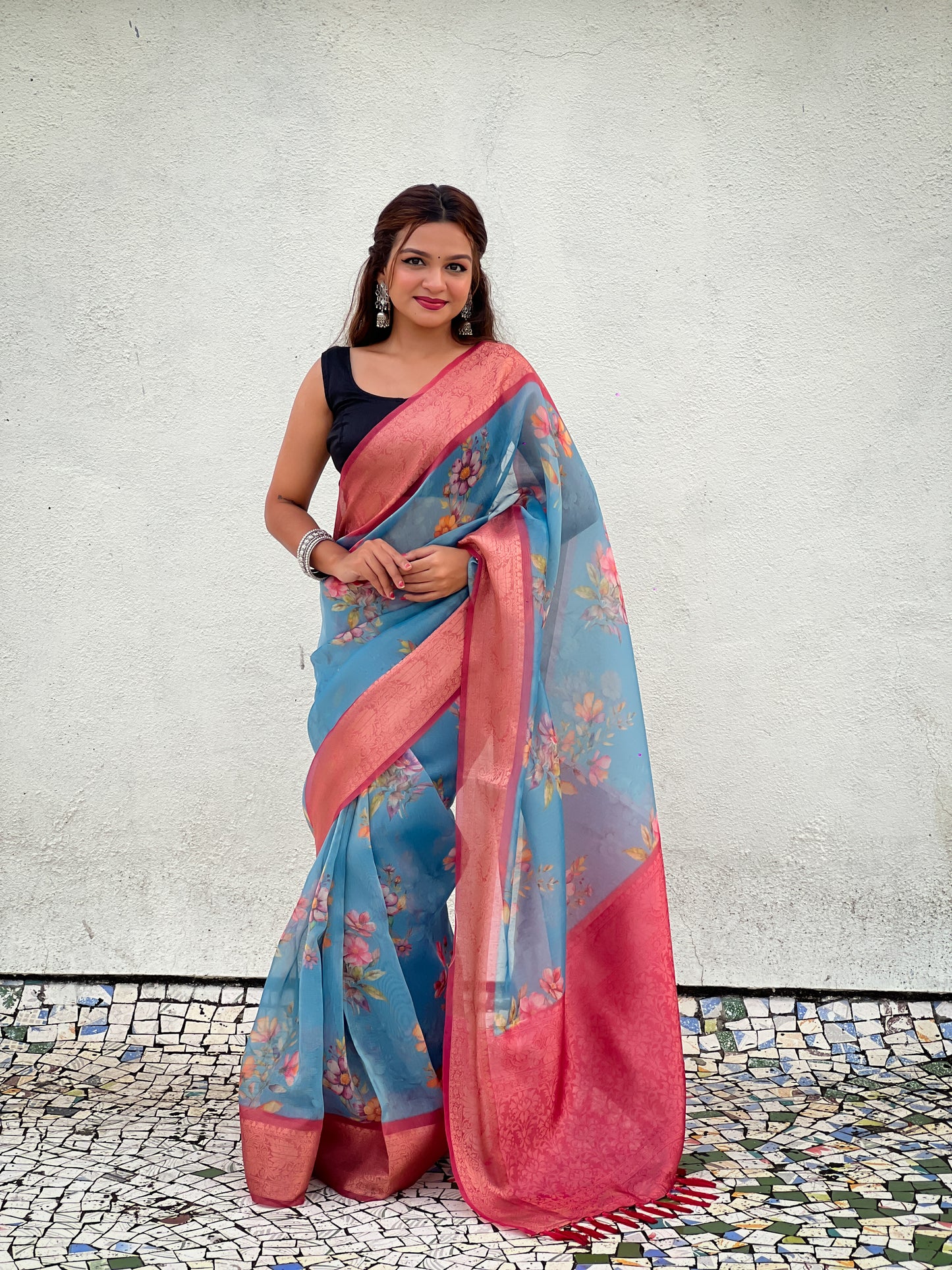 KAVYA CRUSH TISSUE SAREE