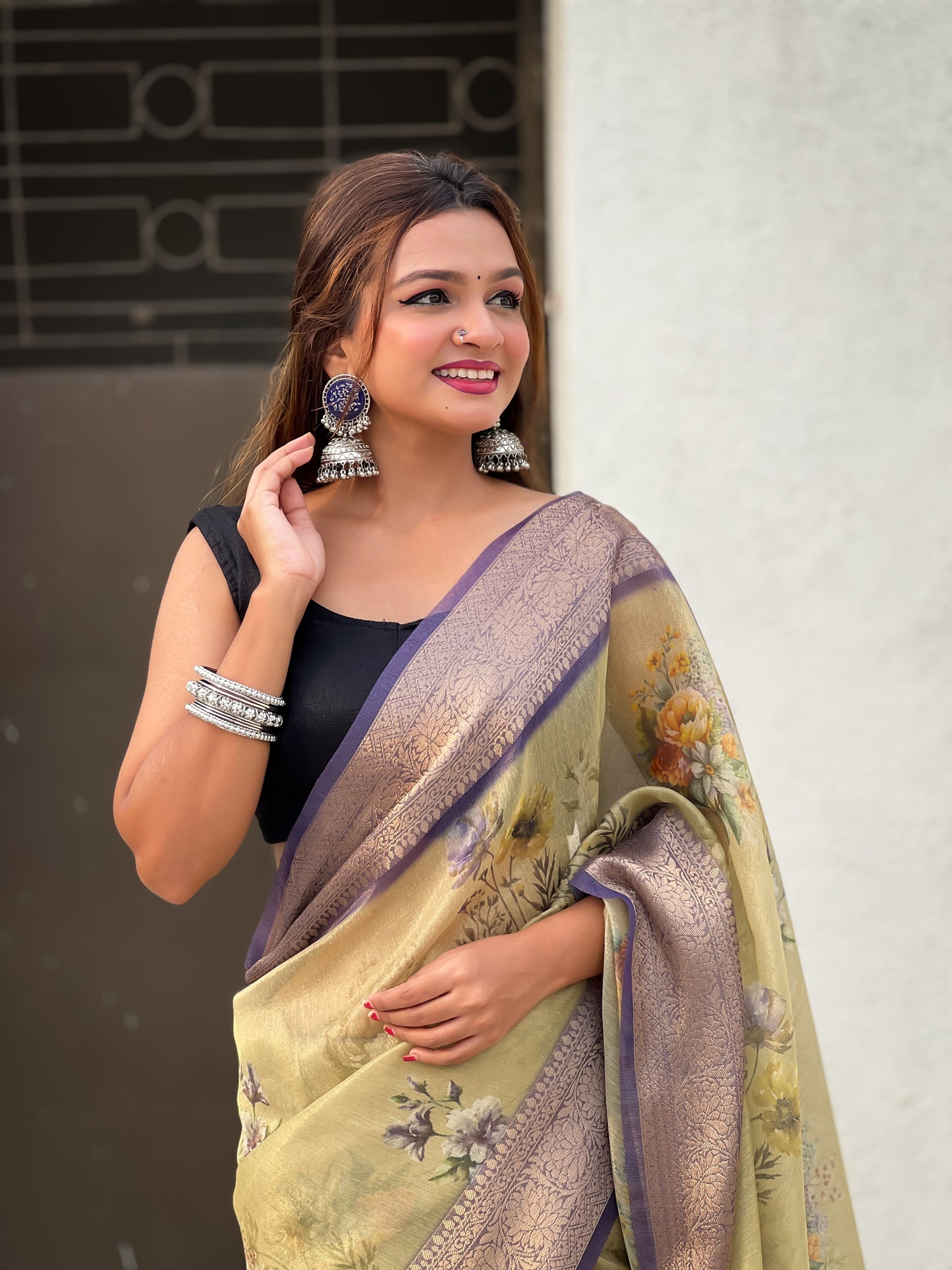KAVYA CRUSH TISSUE SAREE