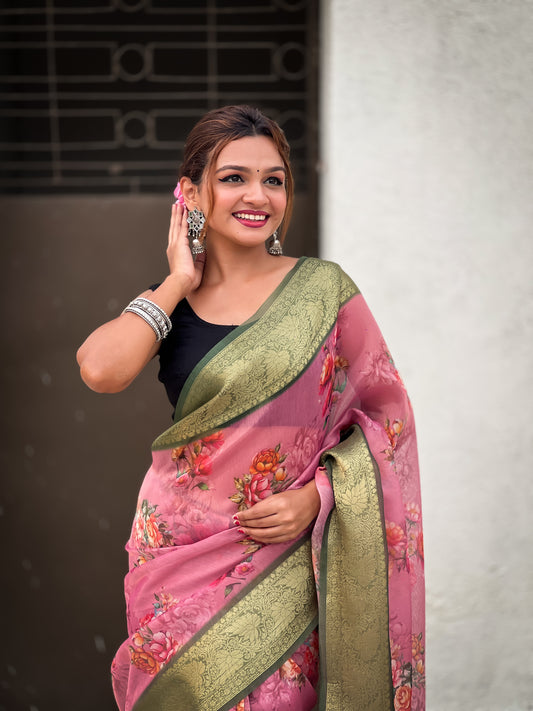 KAVYA CRUSH TISSUE SAREE