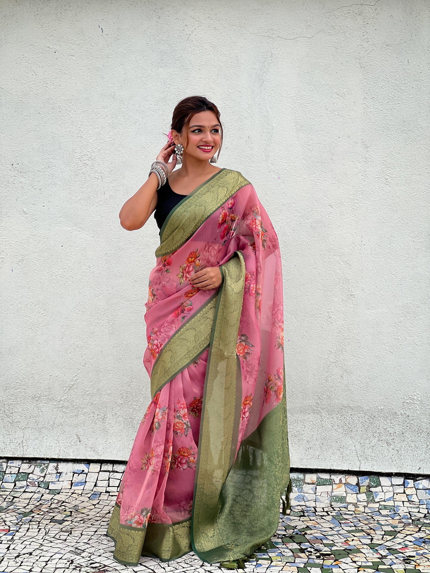 KAVYA CRUSH TISSUE SAREE